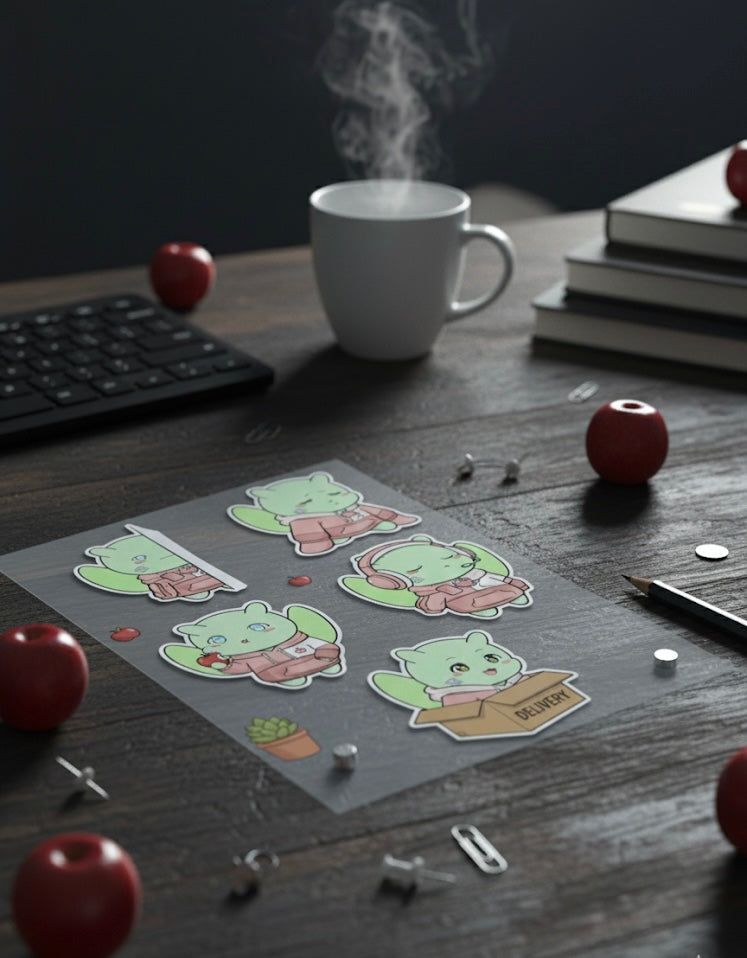 FxFiendz – Green Apple Fairy Sticker Set | Cute Fairy Stickers(5)