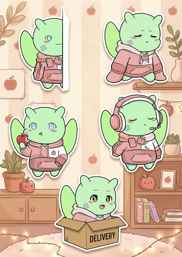 FxFiendz – Green Apple Fairy Sticker Set | Cute Fairy Stickers(5)