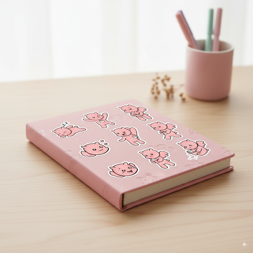 Cute Pink Fairy Sticker Set